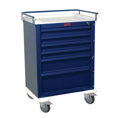 Buy Harloff Aluminum Universal Line Tall 6 Drawer Procedure Cart With Key Lock