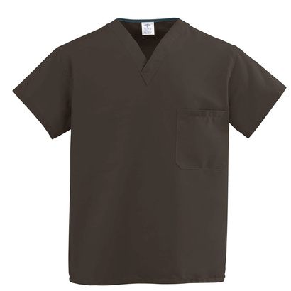 Buy Medline ComfortEase Unisex One-Pocket Reversible Scrub Tops - Brown