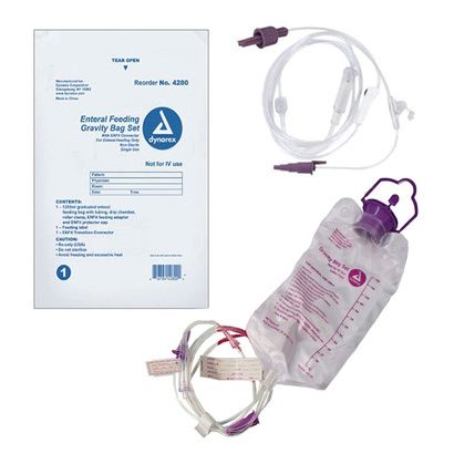 Buy Dynarex Enteral Delivery Gravity Bag Set With ENFit Connector