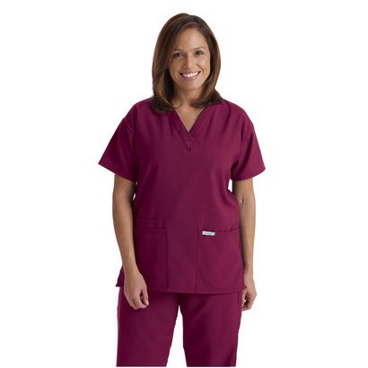 Buy Medline PerforMAX Ladies V-Neck Tunic Scrub Tops - Wine