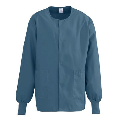 Buy Medline ComfortEase Unisex Crew Neck Warm-Up Jacket - Caribbean Blue