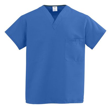 Buy Medline ComfortEase Unisex One-Pocket Reversible Scrub Tops - Royal Blue