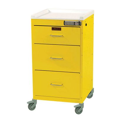 Buy Harloff Three Drawer Mini Line Emergency Cart With Basic Electronic Pushbutton Lock