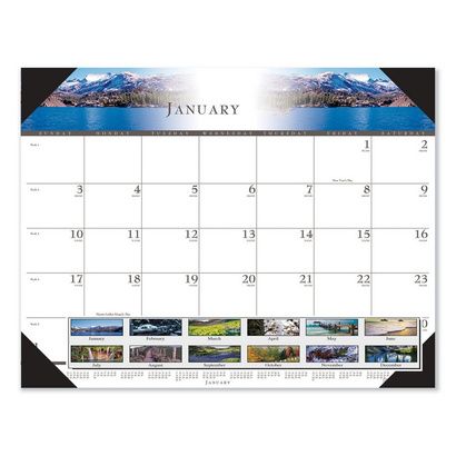 Buy House of Doolittle 100% Recycled Full-Color Photo Monthly Desk Pad Calendar