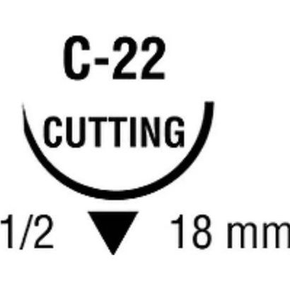 Buy Medtronic Sofsilk Reverse Cutting Suture with Needle C-22