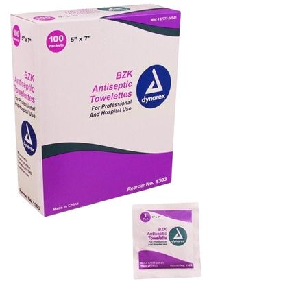 Buy Dynarex BZK Antiseptic Towelettes