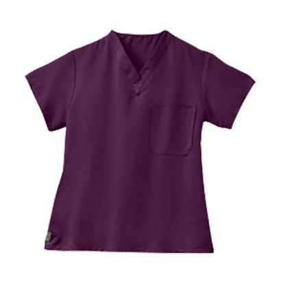 Buy Medline Fifth Ave Unisex Stretch Fabric V-Neck Scrub Top with One Pocket - Eggplant