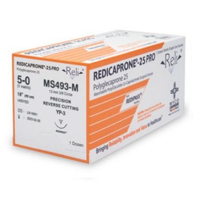 Buy Myco Reli Pro 5-0 Redicaprone Undyed Monofilament 18 inch Suture