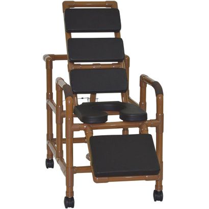 Buy MJM Wood Tone Reclining Shower Chair with Total Padding