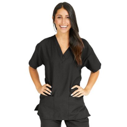 Buy Medline PerforMAX Ladies V-Neck Tunic Scrub Tops - Black