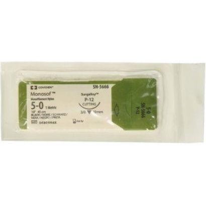Buy Medtronic Monosof Dermalon Premium Reverse Cutting Nylon Suture P-12 Needle