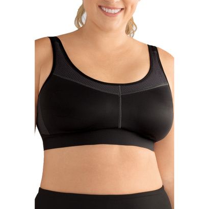 Buy Amoena Power Wire Free Black Medium Support Bra