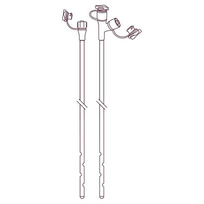 Buy Vesco Medical 45 Inches Weighted Dual Port PU Nasogastric Feeding Tube with Stylet