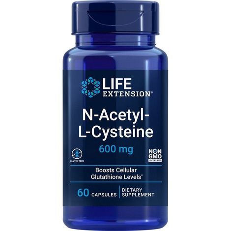 l glutathione capsules life extension Intercellular antioxidant support Life Extension N-Acetyl-L-Cysteine 600mg -