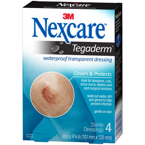 3M Healthcare Nexcare Tegaderm Waterproof Transparent Dressing 3M Healthcare Nexcare Tegaderm Waterproof Transparent Dressing