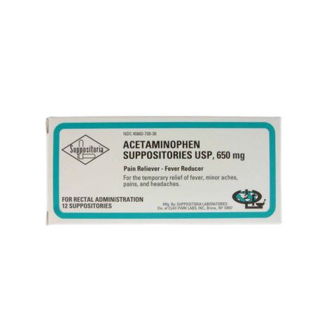 Clay Park Laboratories Pain Relief Strength Acetaminophen Rectal ...