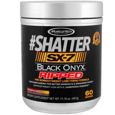 MuscleTech Shatter SX-7 Black Onyx Ripped Dietary Supplement