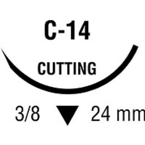 Medtronic Reverse Cutting Suture with Needle C-14