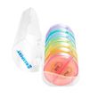 Maxpert AM/PM (7 Day) Weekly Round Travel Pill Organizer in Case, Rainbow