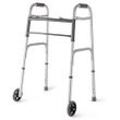 Medline Two-Button Folding Walkers 5'' Wheel