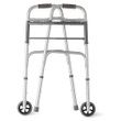 Medline Two-Button Folding Walkers 5'' Wheel
