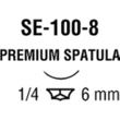 Medtronic Monosof Dermalon Premium Spatula Sutures SE-100-8 Needle 