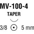 Medtronic Monosof Dermalon Taper Point Sutures MV-100-4 Needle 