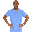 Medline PerforMAX Unisex Reversible V-Neck Scrub Top with 2 Pockets - Ceil Blue