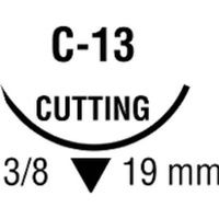 Buy Medtronic Sofsilk Reverse Cutting Suture with Needle C-13