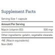 Life Extension Niacin Vitamin B3 - Supplement Facts