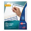 Avery Print & Apply Index Maker Clear Label Dividers with Easy Apply Printable Label Strip and White Tabs - AVE11435