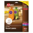 Avery Durable White Round ID Labels with Sure Feed Technology
