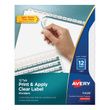 Avery Print & Apply Index Maker Clear Label Dividers with Easy Apply Printable Label Strip and White Tabs - AVE11428