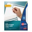 Avery Print & Apply Index Maker Clear Label Dividers with Easy Apply Printable Label Strip and White Tabs - AVE11429