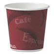 Dart Single Sided Poly Paper Hot Cups in Bistro Design