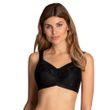 Safina Embroidered Wire-Free Black Mastectomy Bra