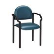 Clinton Black Frame Side Chair with Arms and Wall Guard
