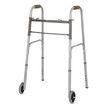 Medline Two-Button Folding Walkers 5'' Wheel