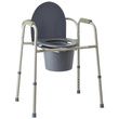 Medline Deluxe 3-in-1 Steel Bedside Commode