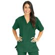 Medline PerforMAX Ladies V-Neck Tunic Scrub Tops - Evergreen