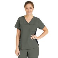 Buy Medline Michigan Ave Womens Yoga Style Stretch Scrub Top - Olive