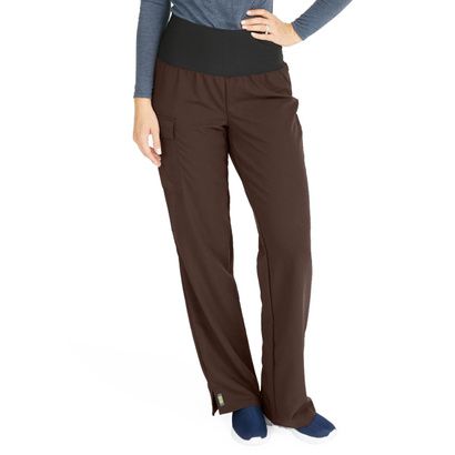 Buy Medline Ocean Ave Womens Stretch Fabric Support Waistband Scrub Pants - Chocolate