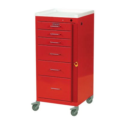 Buy Harloff Six Drawer Mini Line Emergency Cart With Breakaway Lock