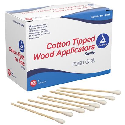 Buy Dynarex Cotton Tipped Applicator with Wood Shaft